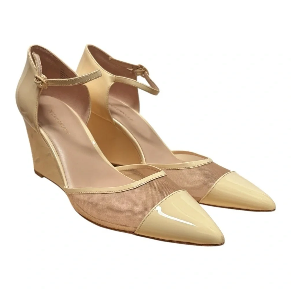 Tuckernuck Patent Leather Darcy Wedge heels Size 9